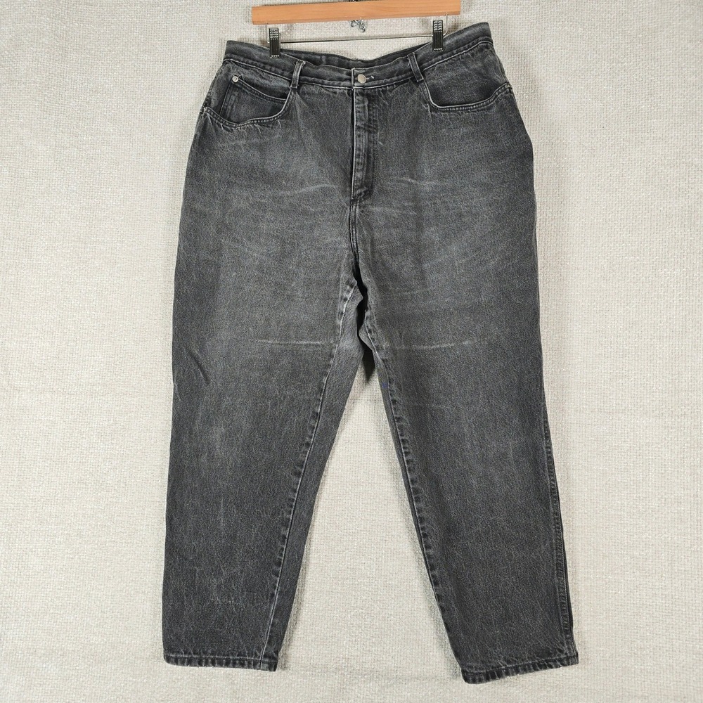Gitano Jeanswear Womens 24W Short Black‎ High Rise Tapered Mom Jeans 100% Cotton